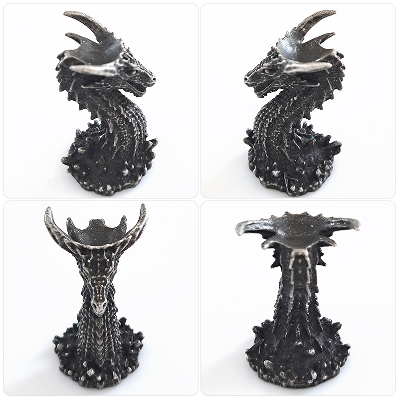 Suport metalic cu dragon auriu și sferă de cristal – ornament decorativ, stil chinezesc, pentru casă și birou