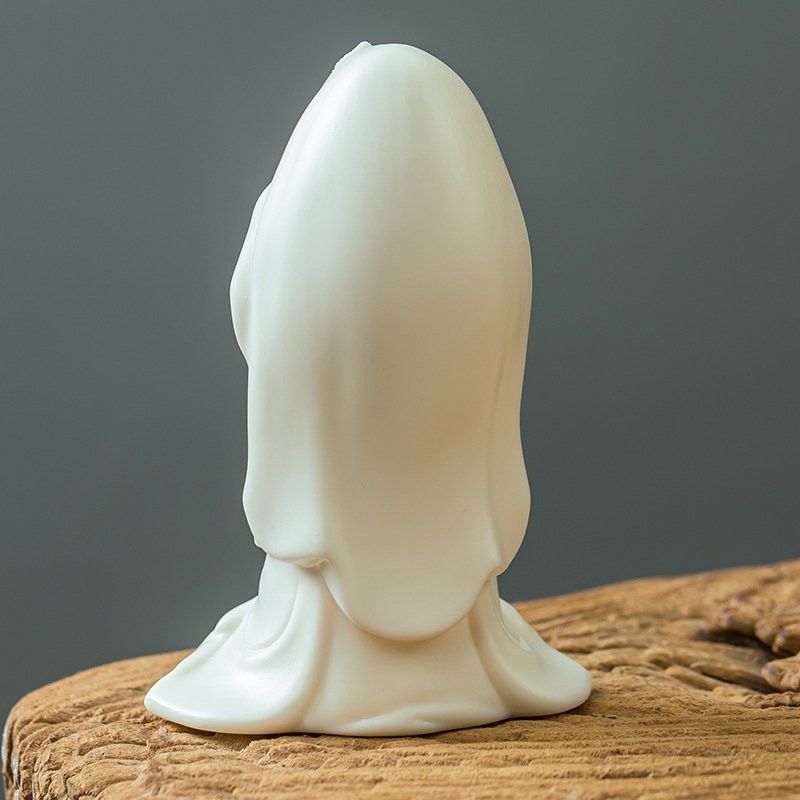 Figură ceramică Guanyin Bodhisattva pentru decorul casei, ornament de birou, decor de intrare, cadou liniștitor pentru mașină