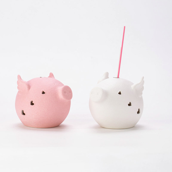 Purcel ceramic minimalist pentru aromaterapie, ornament decorativ cu lumânare