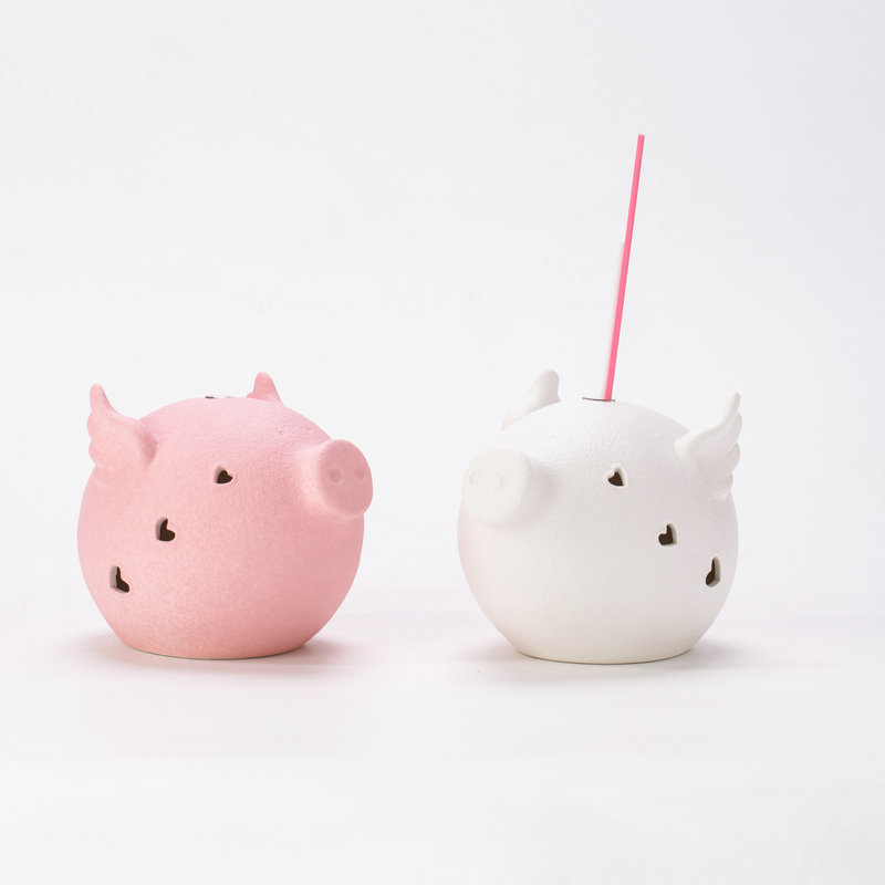 Purcel ceramic minimalist pentru aromaterapie, ornament decorativ cu lumânare