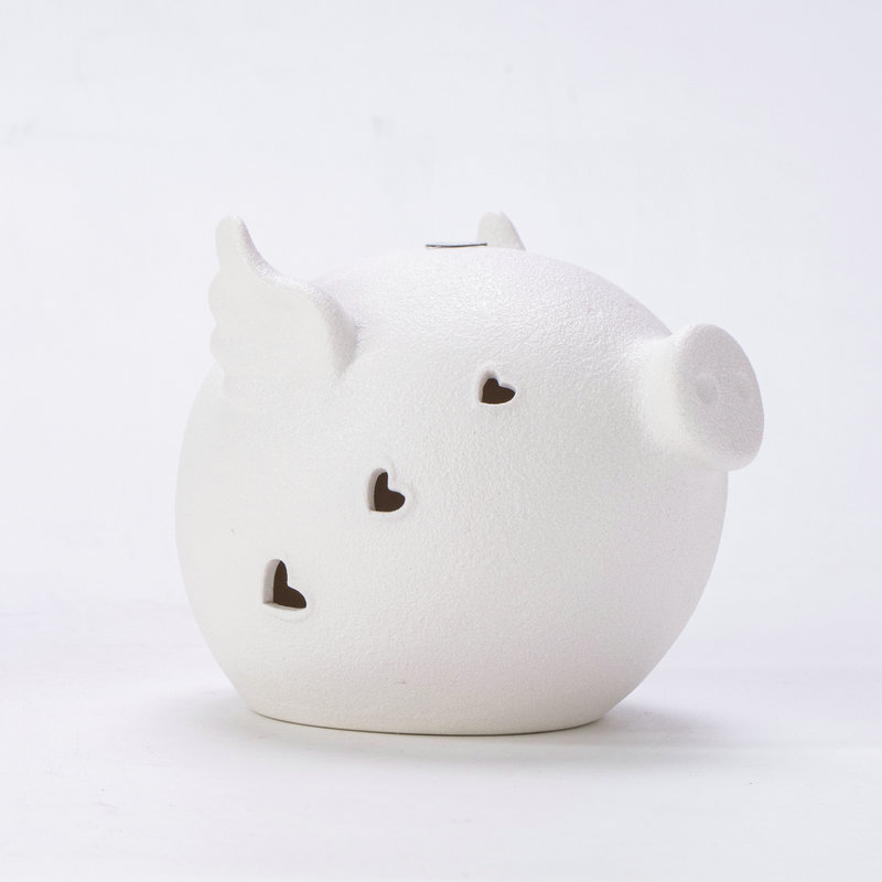 Purcel ceramic minimalist pentru aromaterapie, ornament decorativ cu lumânare