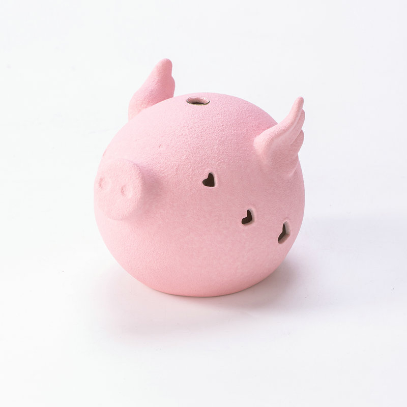 Purcel ceramic minimalist pentru aromaterapie, ornament decorativ cu lumânare