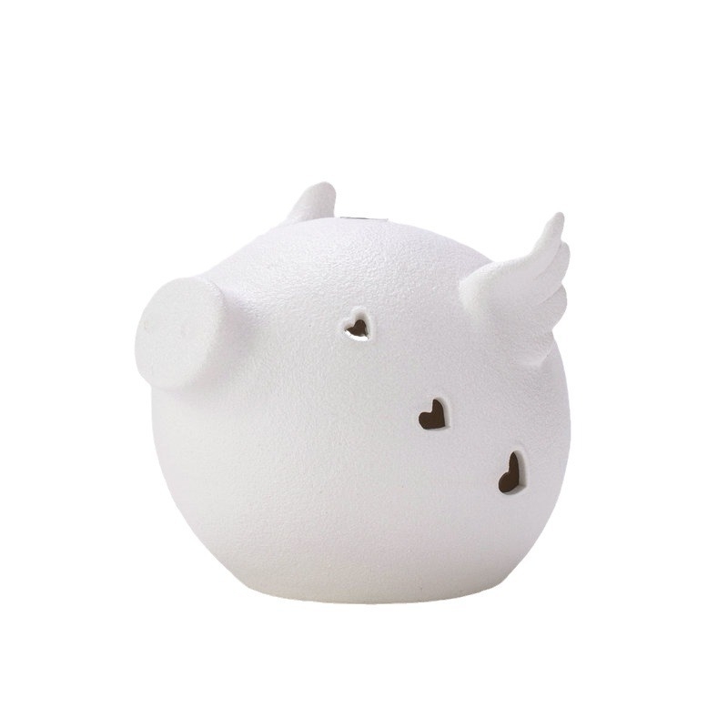 Purcel ceramic minimalist pentru aromaterapie, ornament decorativ cu lumânare