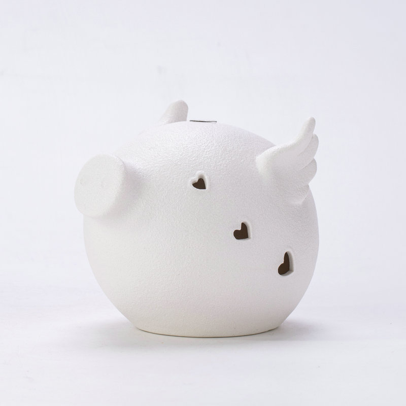 Purcel ceramic minimalist pentru aromaterapie, ornament decorativ cu lumânare