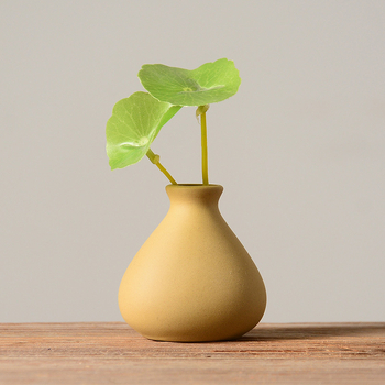 Ornament Tea Pet: mini vază din lut mov, lucrat manual, pentru aranjamente de ceai și hidroponie