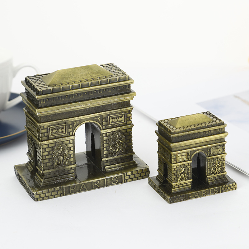 Marele model metalic Arc de Triumf pentru decor interior european retro – suvenir turistic francez