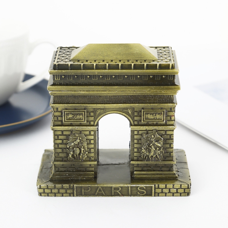 Marele model metalic Arc de Triumf pentru decor interior european retro – suvenir turistic francez