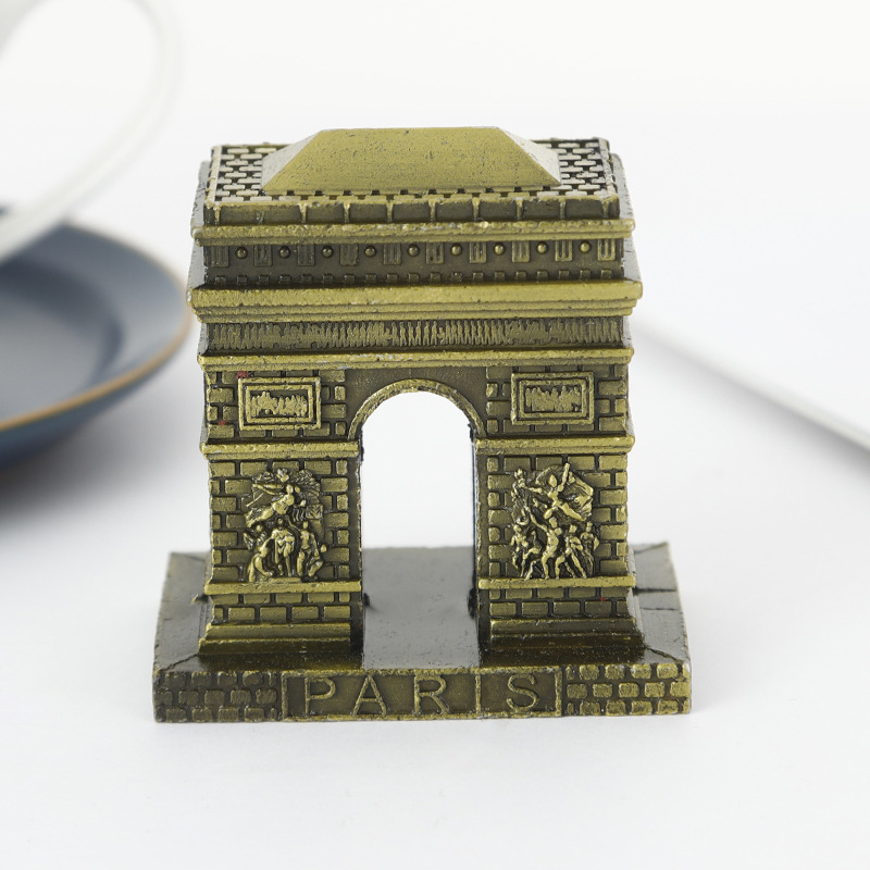Marele model metalic Arc de Triumf pentru decor interior european retro – suvenir turistic francez