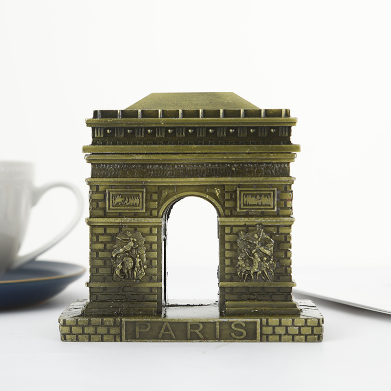 Marele model metalic Arc de Triumf pentru decor interior european retro – suvenir turistic francez