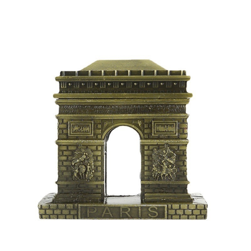 Marele model metalic Arc de Triumf pentru decor interior european retro – suvenir turistic francez