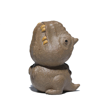 Tea Pet din nisip mov: Tyrannosaurus Rex, accesorii pentru ceai lucrate manual, suport ceramic pentru capac și decor pentru masa de ceai