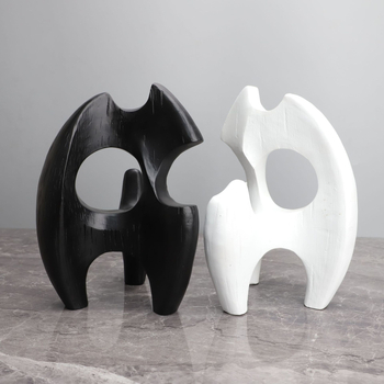Figură decorativă din rășină în formă de flacără, stil modern minimalist, pentru hol și sufragerie