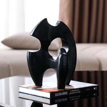 Figură decorativă din rășină în formă de flacără, stil modern minimalist, pentru hol și sufragerie
