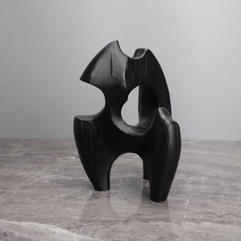 Figură decorativă din rășină în formă de flacără, stil modern minimalist, pentru hol și sufragerie