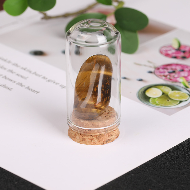 Piatră naturală ochi de tigru galben – piatră de cristal rotunjită și piatră brută, ornament decorativ pentru purtare în mână