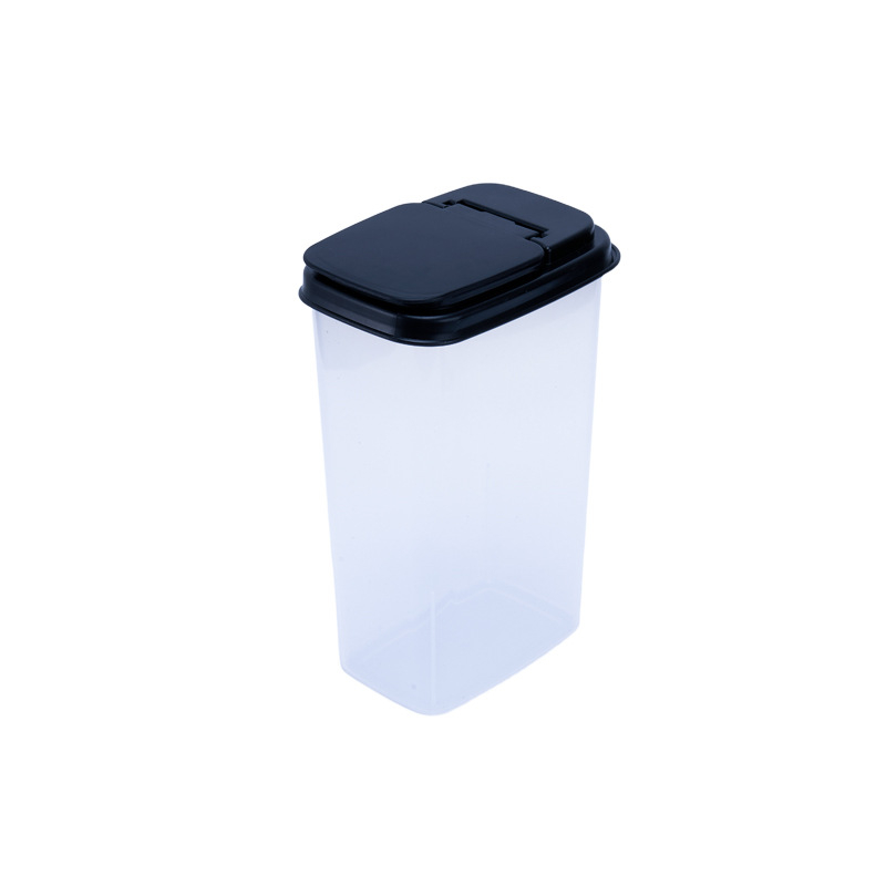 Recipient plastic cu lingă, pentru boabe de cafea, pulberi de fructe și cereale — sigilate.