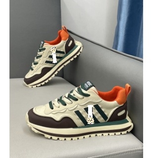 Férfi cipő őszi 2024, felsőrész bőr, vastag talp, háromcsíkos casual edzőcipő – dad shoes