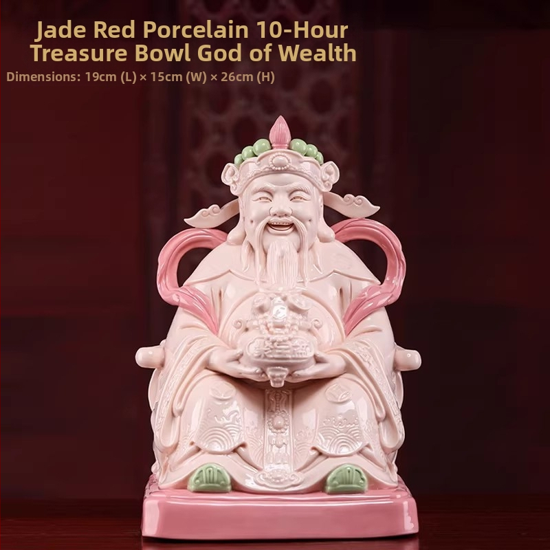 Keramická socha boha bohatstva Bi Gan, biely porcelán