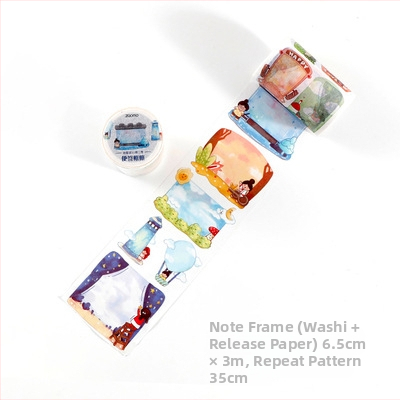 Washi szalag Fat Planet 2.0 Season 2 – 12 kreatív, aranyos DIY napló dekorációs matricák