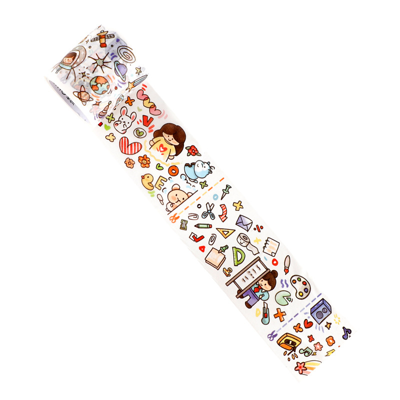 Washi szalag Fat Planet 2.0 Season 2 – 12 kreatív, aranyos DIY napló dekorációs matricák