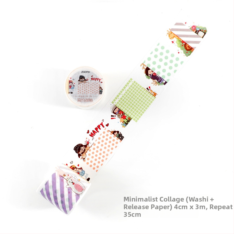 Washi szalag Fat Planet 2.0 Season 2 – 12 kreatív, aranyos DIY napló dekorációs matricák