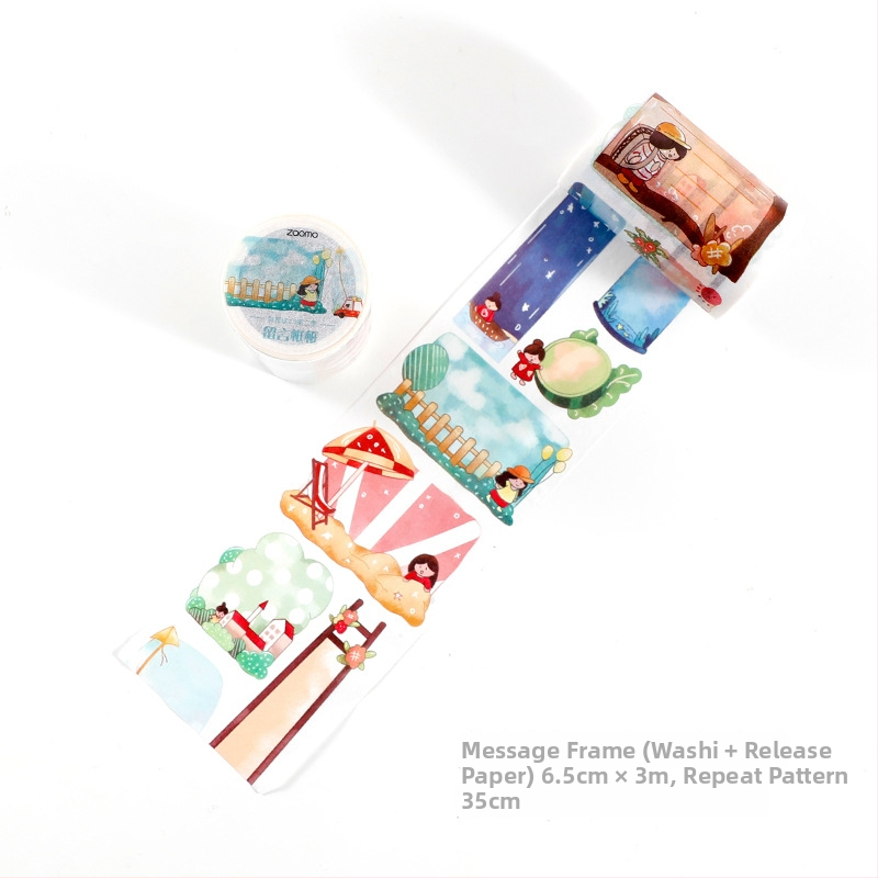 Washi szalag Fat Planet 2.0 Season 2 – 12 kreatív, aranyos DIY napló dekorációs matricák
