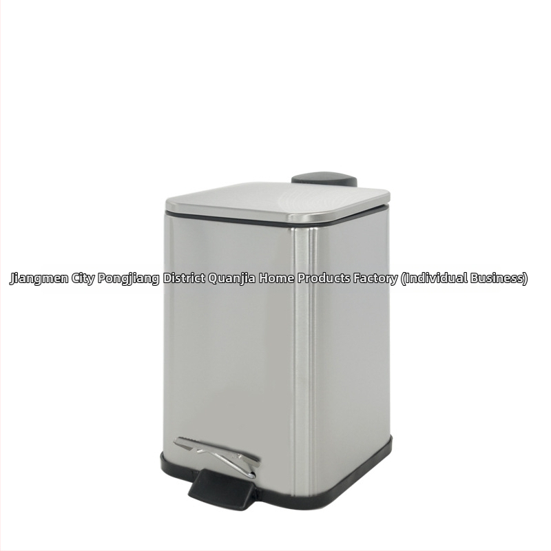 Nerezový odpadkový kôš s vekom s pedálom, 6 l, do kuchyne, obývačky a kúpeľne, veko s mäkkým zatváraním