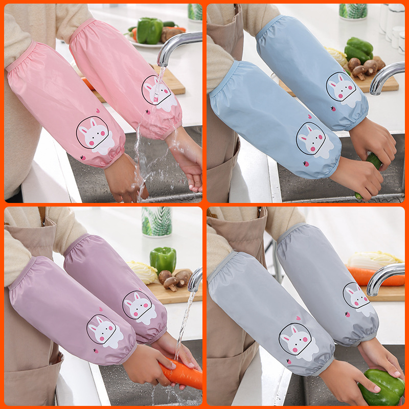 Mansete de protecție extinse pentru bucătărie, impermeabile, rezistente la ulei, anti-murdărire, stil desen animat, unisex, pentru toamnă și iarnă.