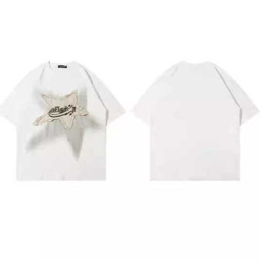 Tricou bărbați oversized 3D cu stele, stil Harajuku street, casual lejer hip-hop, imprimare 2K
