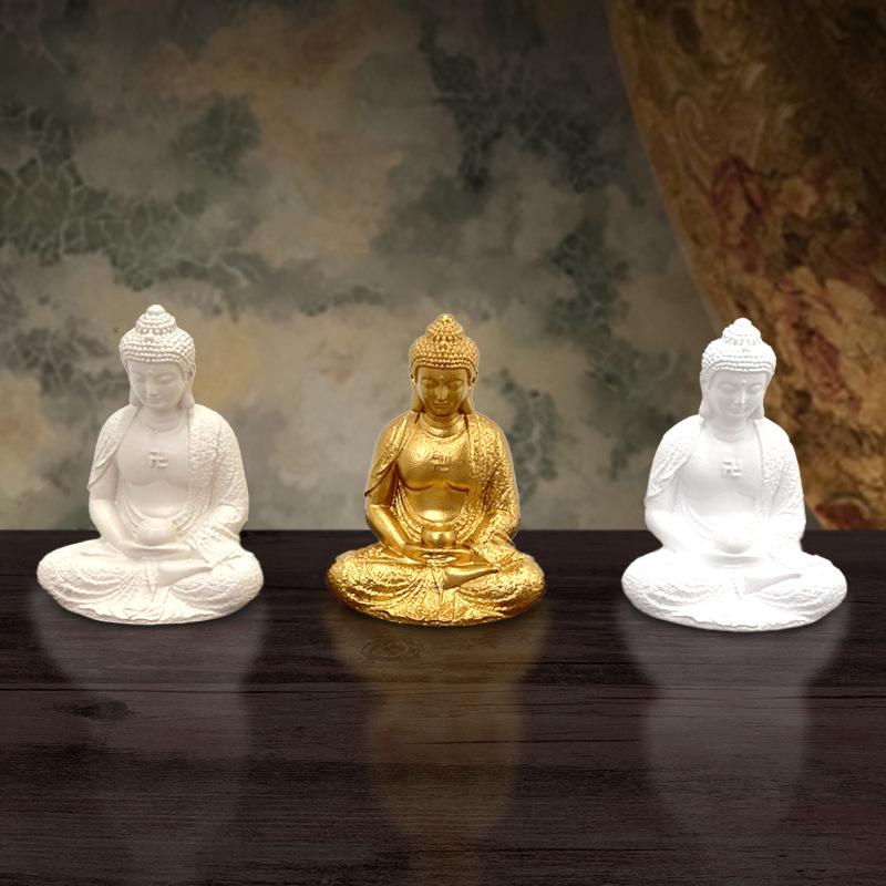 Statuetă Buddha din rășină pentru decor de casă, figură religioasă pentru hol și sufragerie