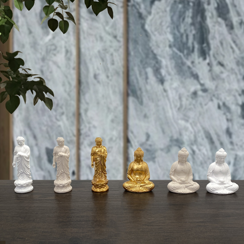 Statuetă Buddha din rășină pentru decor de casă, figură religioasă pentru hol și sufragerie