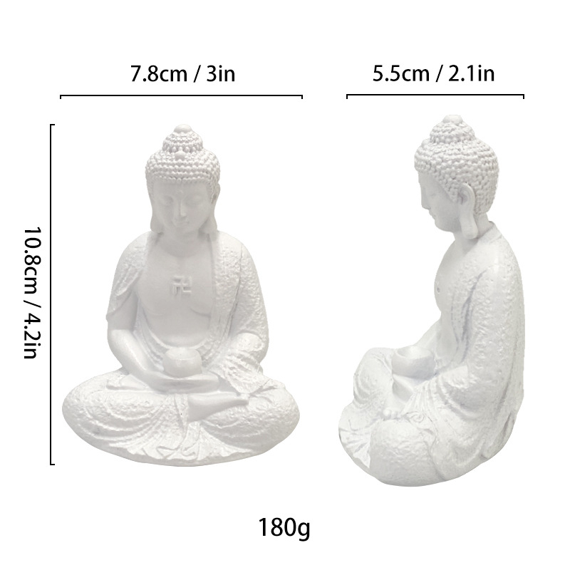 Statuetă Buddha din rășină pentru decor de casă, figură religioasă pentru hol și sufragerie