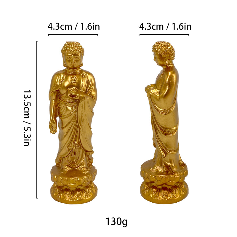 Statuetă Buddha din rășină pentru decor de casă, figură religioasă pentru hol și sufragerie
