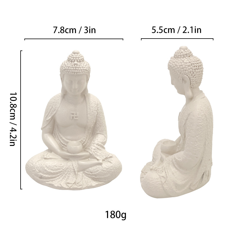 Statuetă Buddha din rășină pentru decor de casă, figură religioasă pentru hol și sufragerie