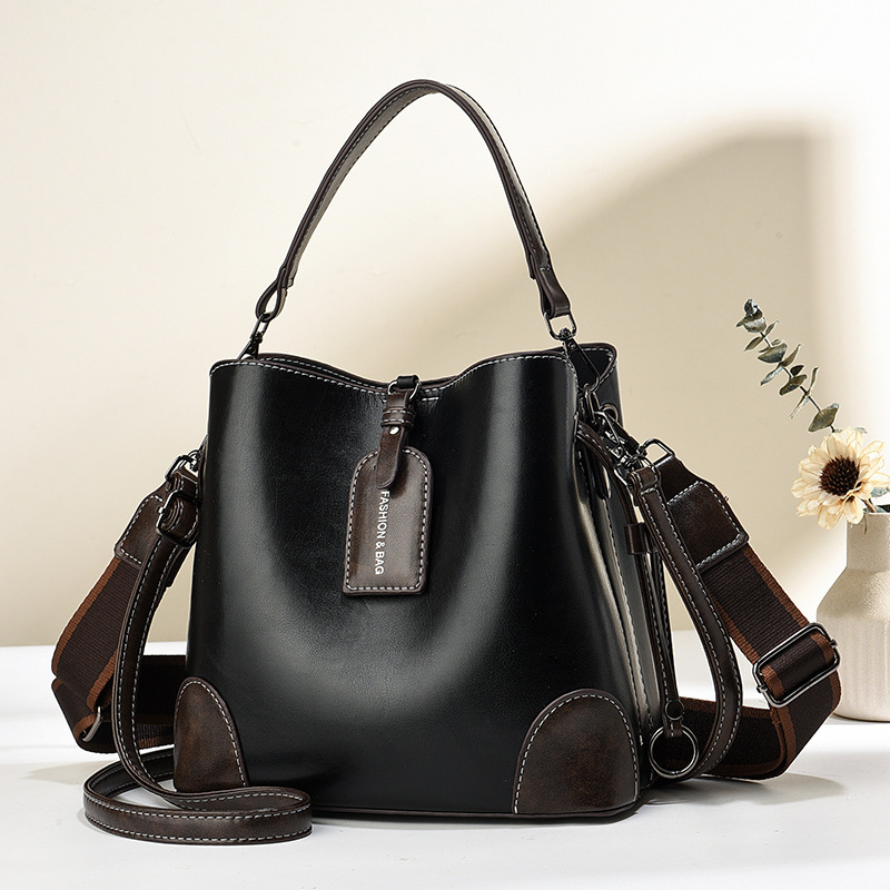 Γυναικεία τσάντα κουβά – κομψή νυφική crossbody, μεγάλη χωρητικότητα, PU δέρμα, μοντέλο 2026