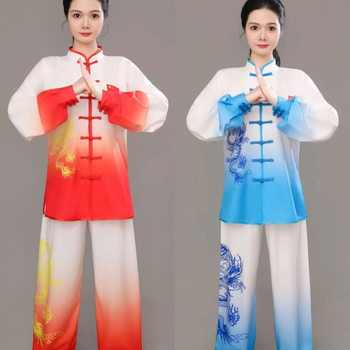 Детски костюм за изпълнение по Тай Чи — Eight-Section Brocade, унисекс за групова тренировка