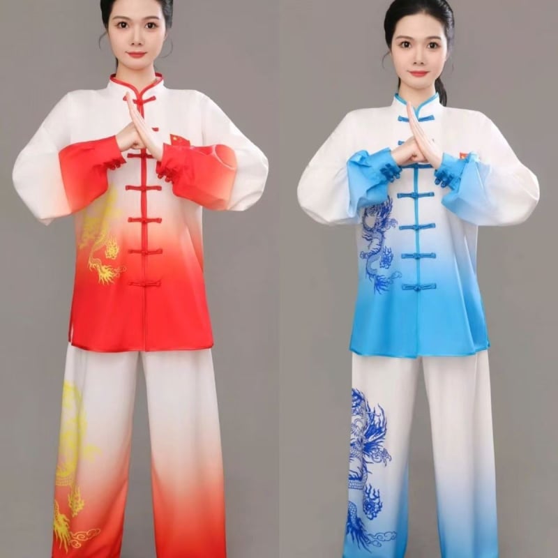 Детски костюм за изпълнение по Тай Чи — Eight-Section Brocade, унисекс за групова тренировка