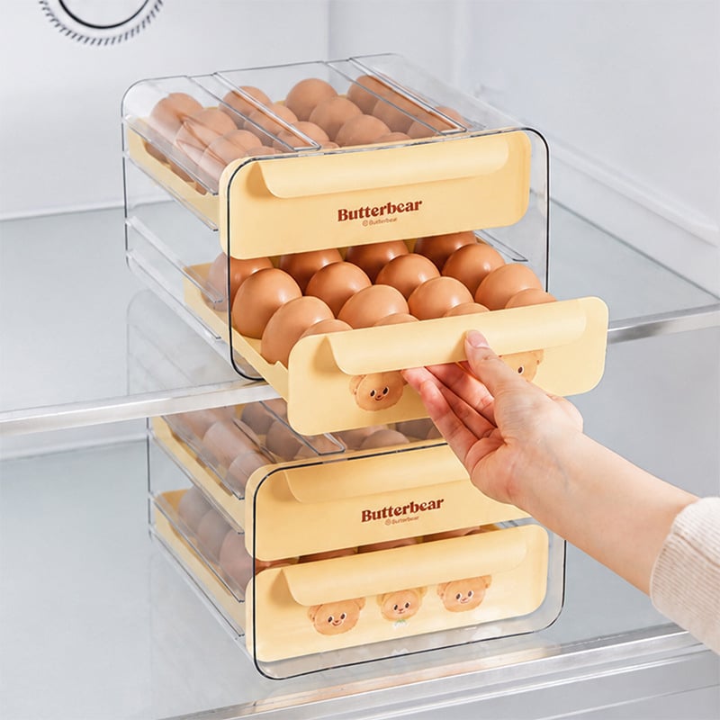 Modern Housewife Butter Bear Δοχείο αποθήκευσης αυγών, Οργανωτής αυγών τύπου συρταριού