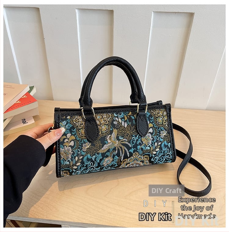 Dámska štvorcová kabelka Miyoshi, malá štvorcová taška, sada na výrobu látok, ručne vyrobená crossbody kabelka