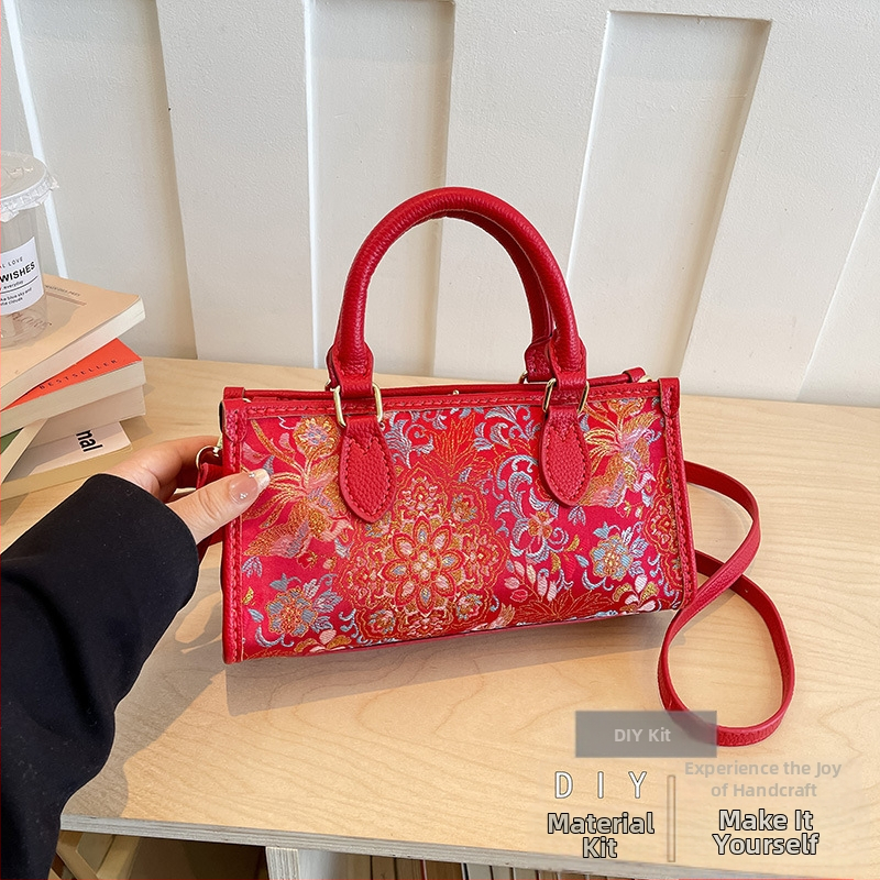 Dámska štvorcová kabelka Miyoshi, malá štvorcová taška, sada na výrobu látok, ručne vyrobená crossbody kabelka