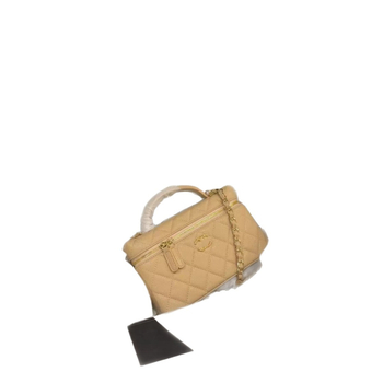 Τσαντάκι Lunch Box από δέρμα καβιάρ, δέρμα αγελάδας κορυφαίου βαθμού, καπιτονέ με διαμάντι, crossbody με αλυσίδα, μικρό τετράγωνο τσαντάκι ώμου