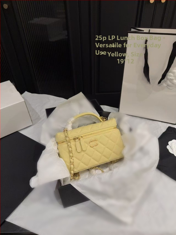 Taška na obed z kaviárovej kože, hovädzej kože s vrchnou vrstvou, crossbody s diamantovou prešívanou časťou a retiazkovým popruhom, malá štvorcová taška