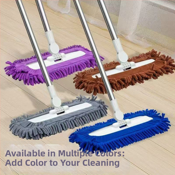 Chenille Flat Mop για οικιακή χρήση, καθάρισμα σε ένα βήμα, μεγάλο μέγεθος, κατάλληλο για καθαρισμό σε ξενοδοχεία και εργοστάσια, διπλής χρήσης για στεγνό και υγρό καθάρισμα