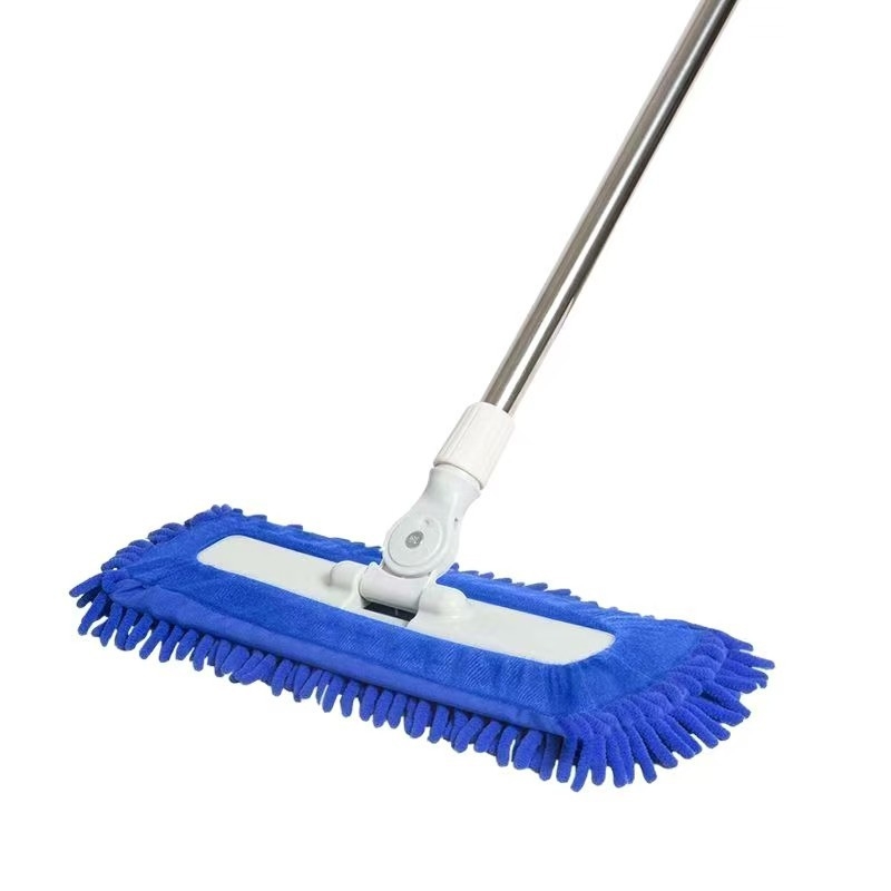 Chenille Flat Mop για οικιακή χρήση, καθάρισμα σε ένα βήμα, μεγάλο μέγεθος, κατάλληλο για καθαρισμό σε ξενοδοχεία και εργοστάσια, διπλής χρήσης για στεγνό και υγρό καθάρισμα