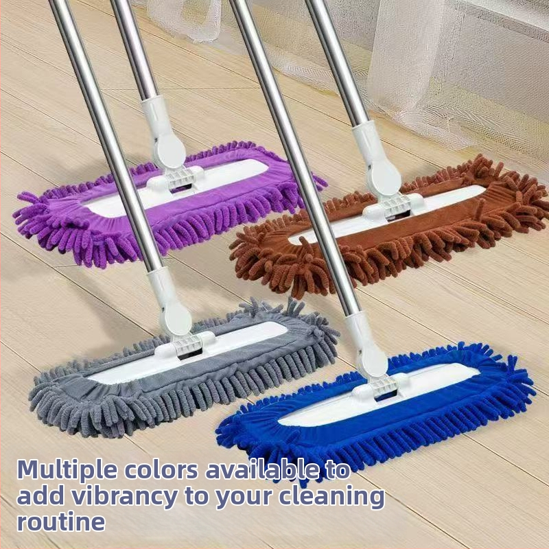 Chenille Flat Mop για οικιακή χρήση, καθάρισμα σε ένα βήμα, μεγάλο μέγεθος, κατάλληλο για καθαρισμό σε ξενοδοχεία και εργοστάσια, διπλής χρήσης για στεγνό και υγρό καθάρισμα