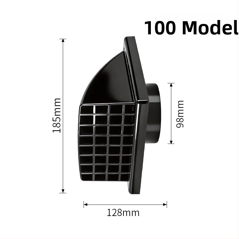 Nástenný odsávací ventil s dažďovou krytkou a ventilom, diskový kryt z ABS materiálu pre vonkajšie vetranie