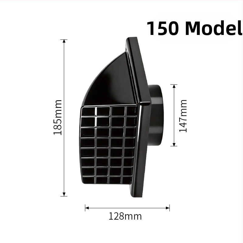Nástenný odsávací ventil s dažďovou krytkou a ventilom, diskový kryt z ABS materiálu pre vonkajšie vetranie
