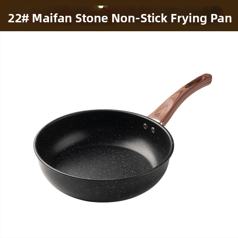 Τηγάνι Maifan Stone, αντικολλητικό, πολλαπλών χρήσεων με επίπεδο πυθμένα, κατάλληλο για εστίες αερίου και επαγωγής