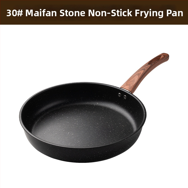 Τηγάνι Maifan Stone, αντικολλητικό, πολλαπλών χρήσεων με επίπεδο πυθμένα, κατάλληλο για εστίες αερίου και επαγωγής