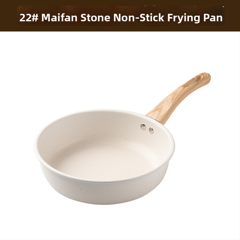 Τηγάνι Maifan Stone, αντικολλητικό, πολλαπλών χρήσεων με επίπεδο πυθμένα, κατάλληλο για εστίες αερίου και επαγωγής